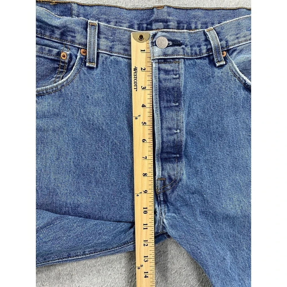 Levi's 501 XX Button Fly Jeans Men 36x29 Blue Straight Cowboy Classic‎ Denim